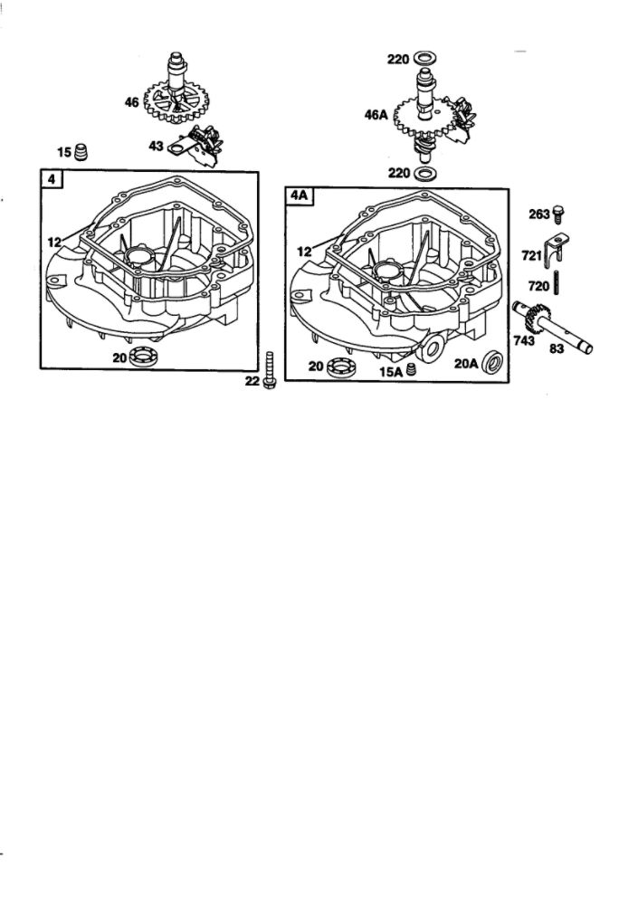 Sump Diagram and Parts List for 12V800-12V899 1742-1766-1776 Briggs and Stratton Engine